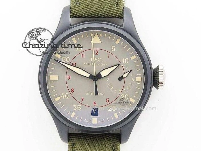 MIROTIME 0123 Big Pilot IW510301 Satin-Polished RG YLF Best Edition Black Dial On Leather Strap A Flexible 7222